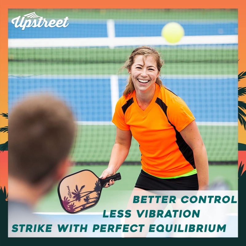 Upstreet Graphite Pickleball Paddle Set | Gold Blue Silver Glitter Cheetah Snakeskin Tiger | Pickleball Rackets Include Padded Cover, Lightweight Honeycomb Composite Pickleball Paddles for Women & Men - Image 1